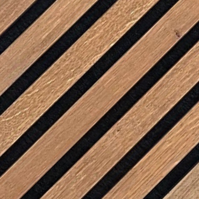 High-quality & sustainable Scandinavian inspired European White Oak with black felt noise reducing acoustic wood slat wall and ceiling panels from aura + form.