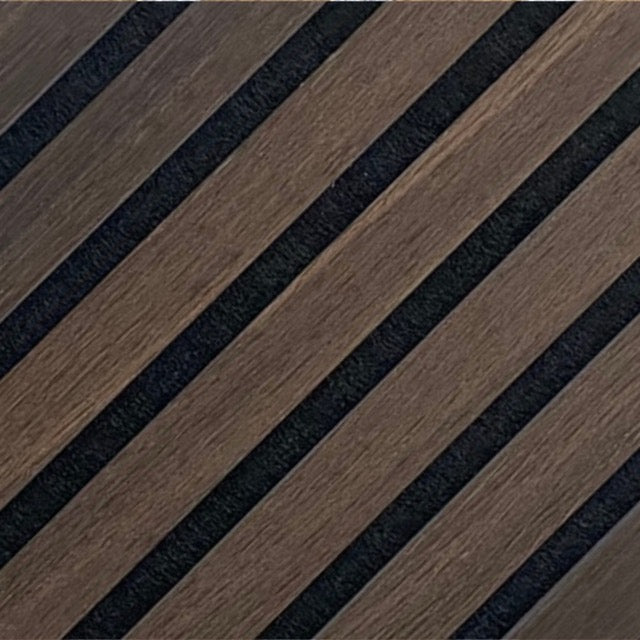 High-quality & sustainable Scandinavian inspired European Smoked Oak noise reducing acoustic wood slat wall and ceiling panels from aura + form.
