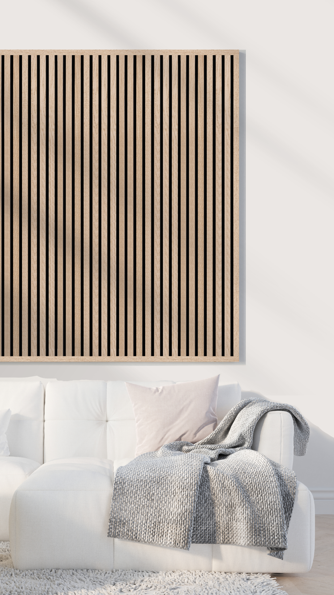 High-quality & sustainable Scandinavian inspired European White Oak noise reducing acoustic wood slat wall and ceiling panels from aura + form.