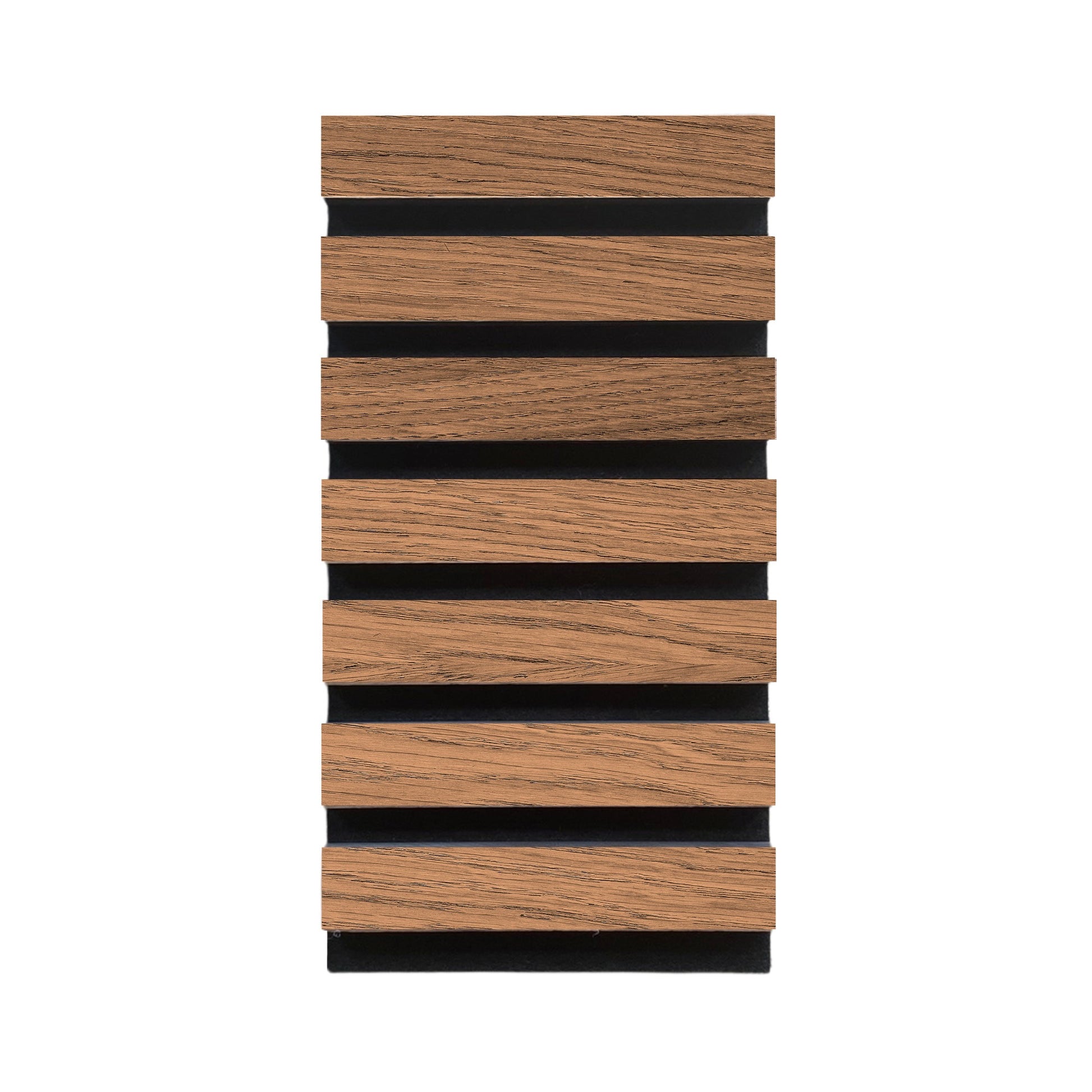High-quality & sustainable Scandinavian inspired European White Oak noise reducing acoustic wood slat wall and ceiling panel sample from aura + form.
