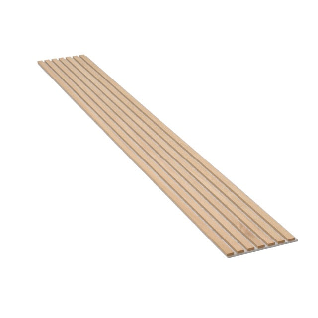 Natural Oak Acoustic Slat Wood Paneling White Felt Backing –